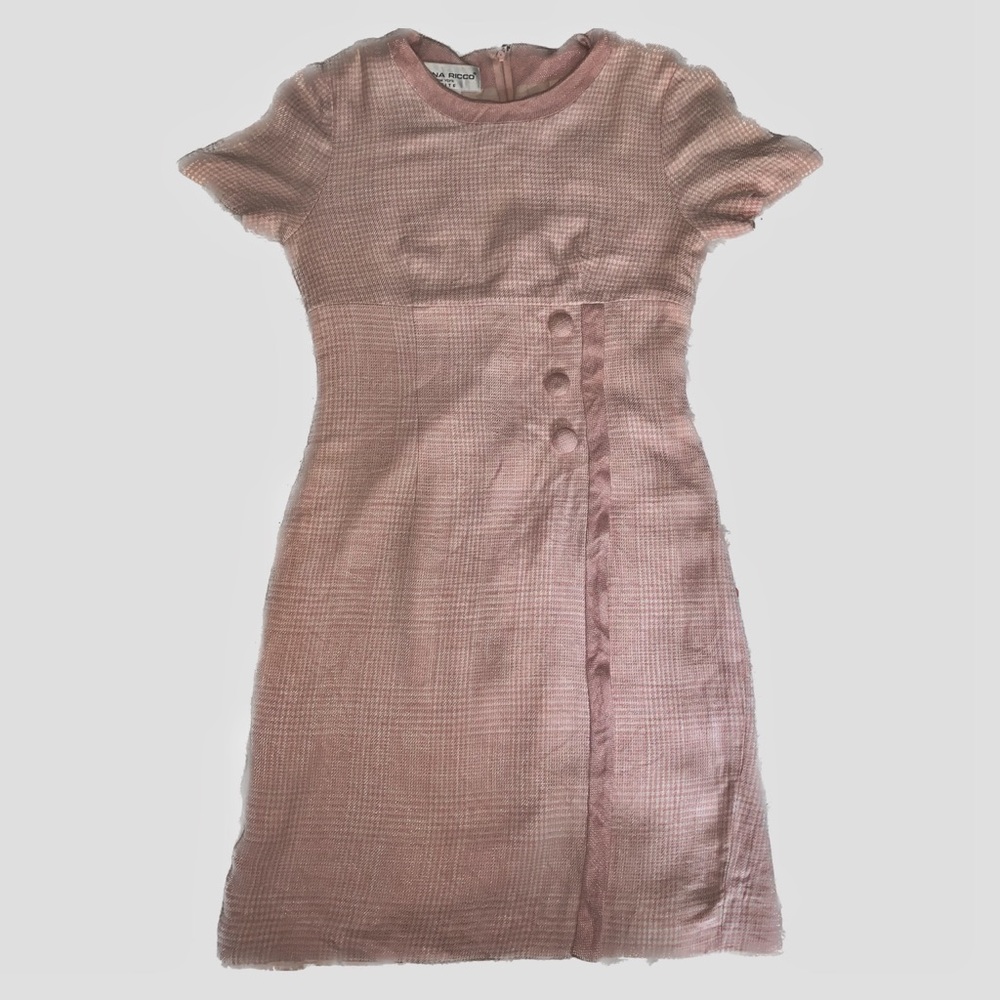 Donna Ricco Petite Pink Gingham Dress